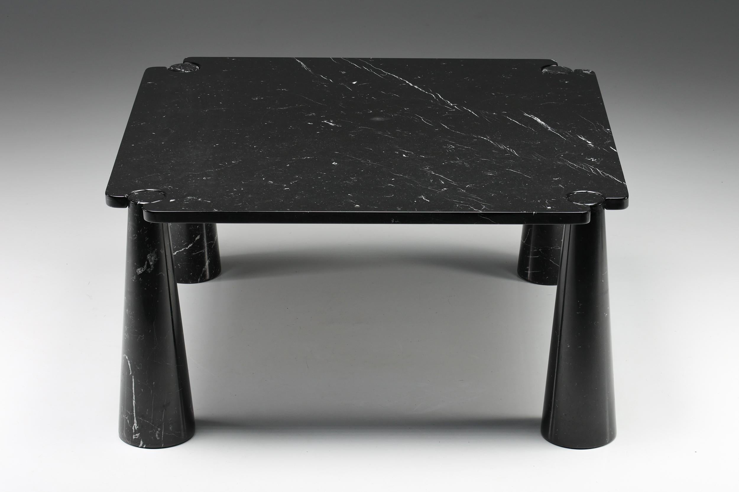Mangiarotti 'Eros' Square Marble Dining Table, Italy, Post-Modern, 1970's For Sale 2