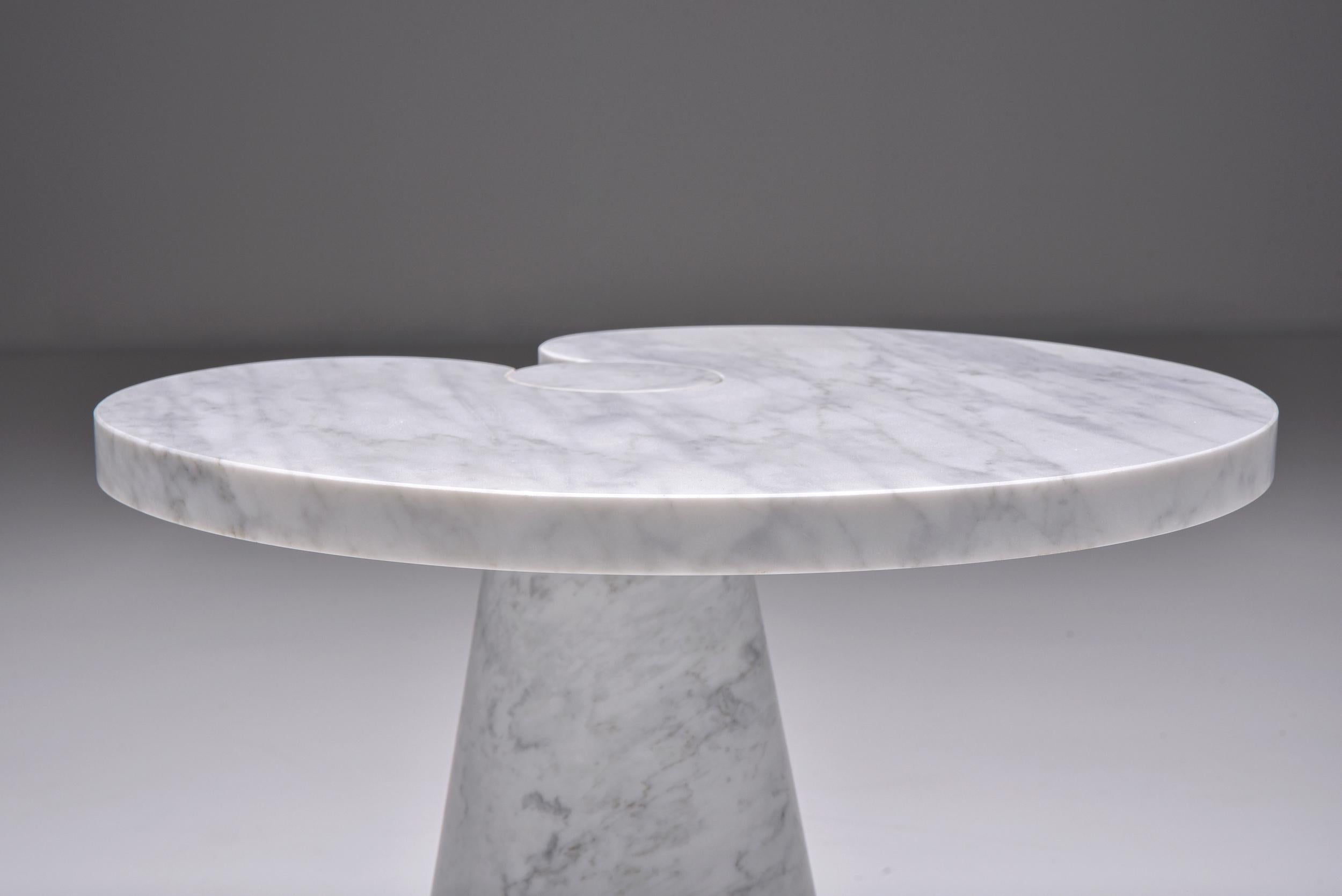 Mangiarotti Carrara Marble Side Table 'Eros series' for Skipper, Italian design 2