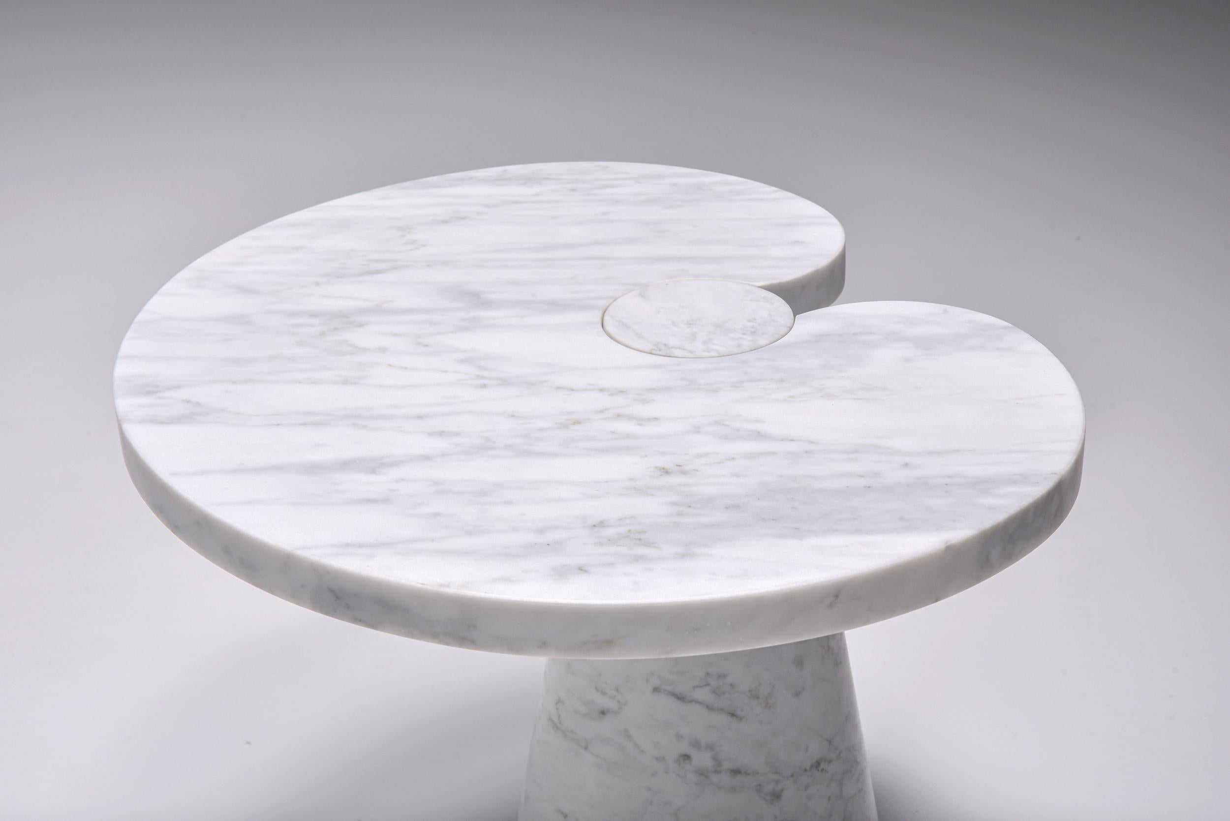 Mangiarotti Carrara Marble Side Table 'Eros series' for Skipper, Italian design 3