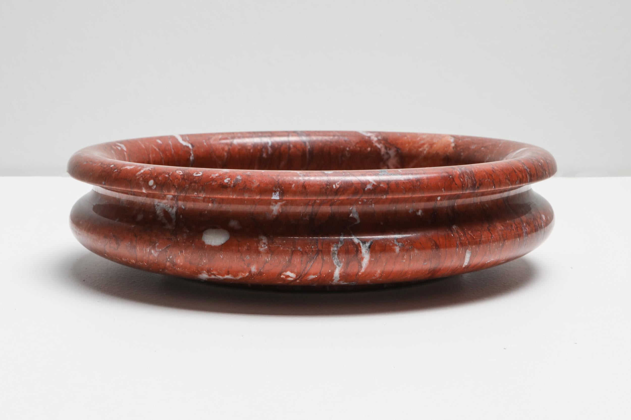 Mangiarotti Red Marble Bowl In Excellent Condition In Antwerp, BE