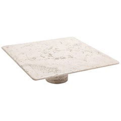 Mangiarotti Square Travertine Coffee Table for Up & Up