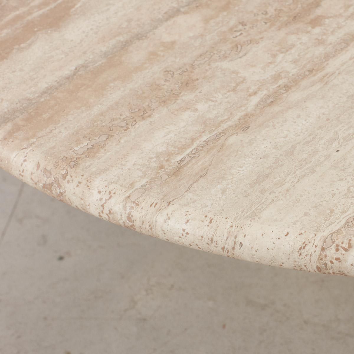 Modern Mangiarotti Travertine Coffee Table for Up&Up, Italy, circa 1970