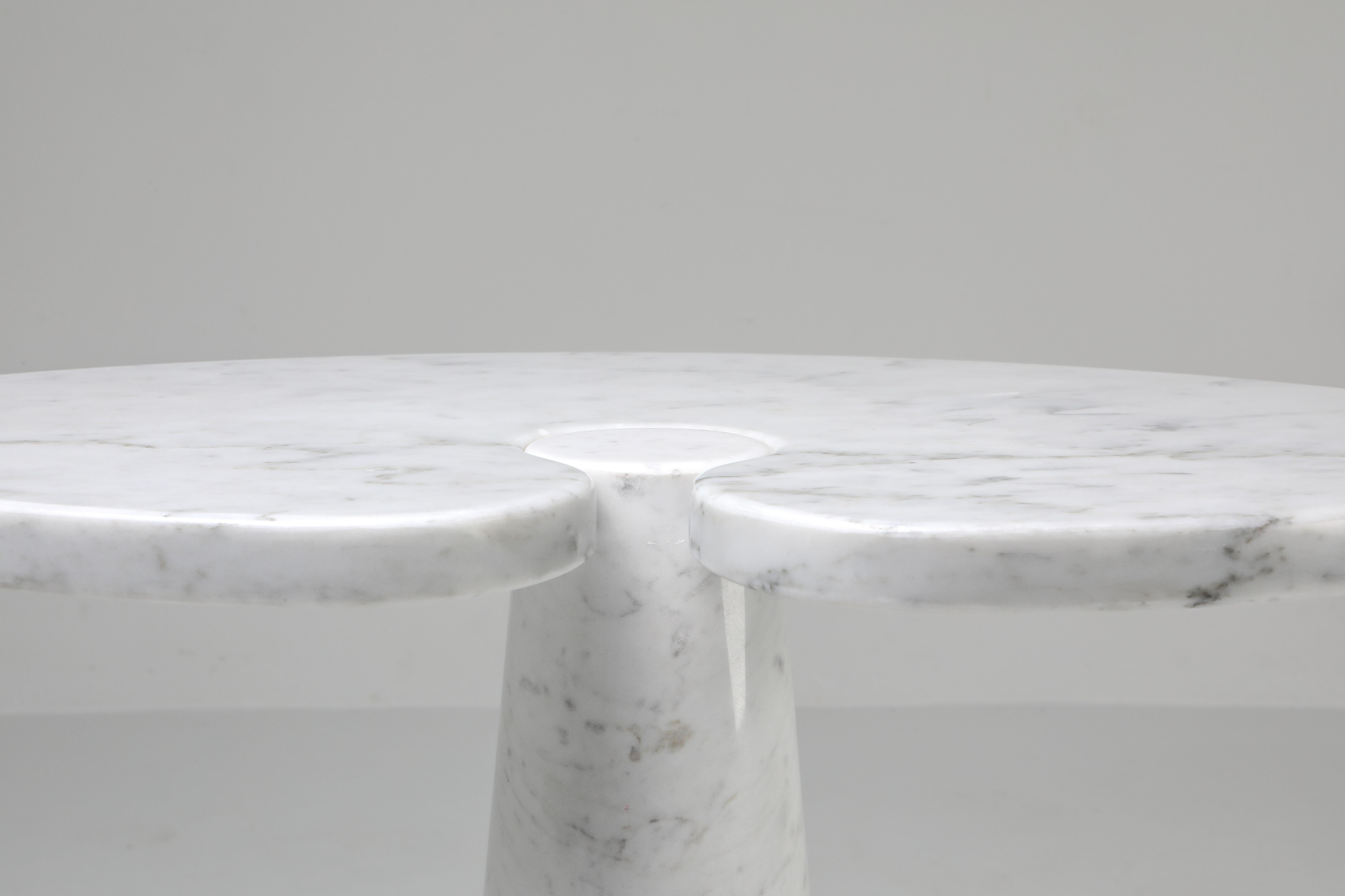 Mangiarotti White Carrara 'Eros' Marble Side Table for Skipper, Italy 2