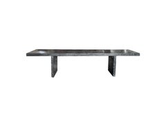 Mango Wood Bench with Burnt & Sanded White Paint Finish Modern Organic