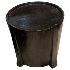 Mango Wood Ebonized Side Table, Indonesia, Contemporary