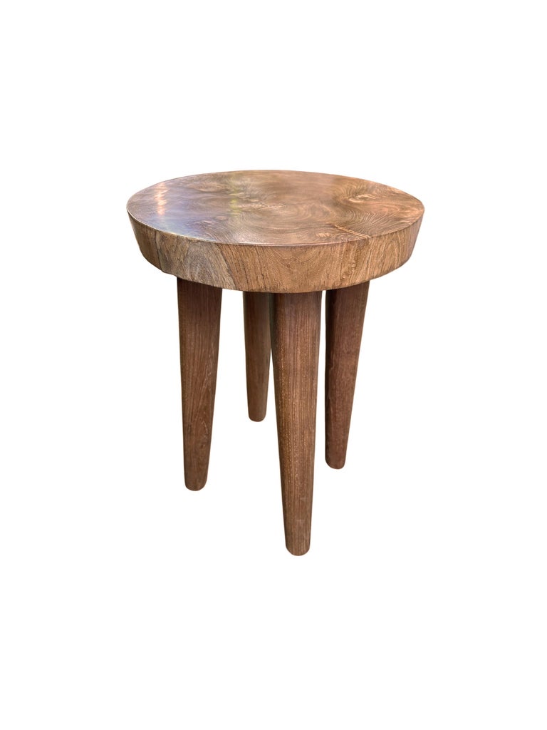 Mango Wood Stool Modern Organic For Sale at 1stDibs