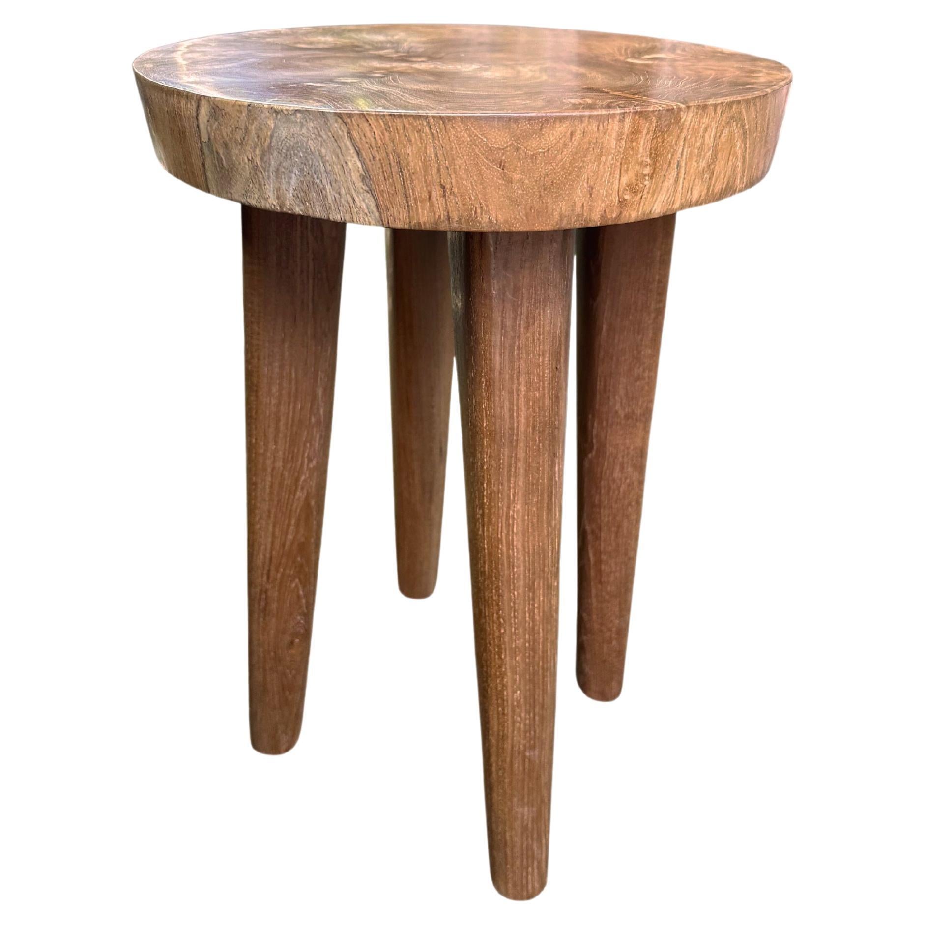 Mango Wood Stool Modern Organic For Sale