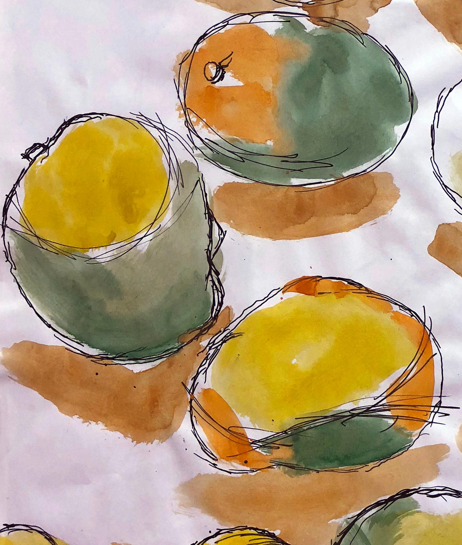 Other Mangos, Watercolor and Ink on Archival Paper, 2018