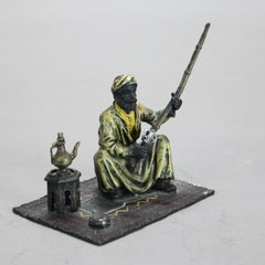 NAMGREB Signed Bergman Cold Painted Bronzed Persian Figure with Rifle C1920