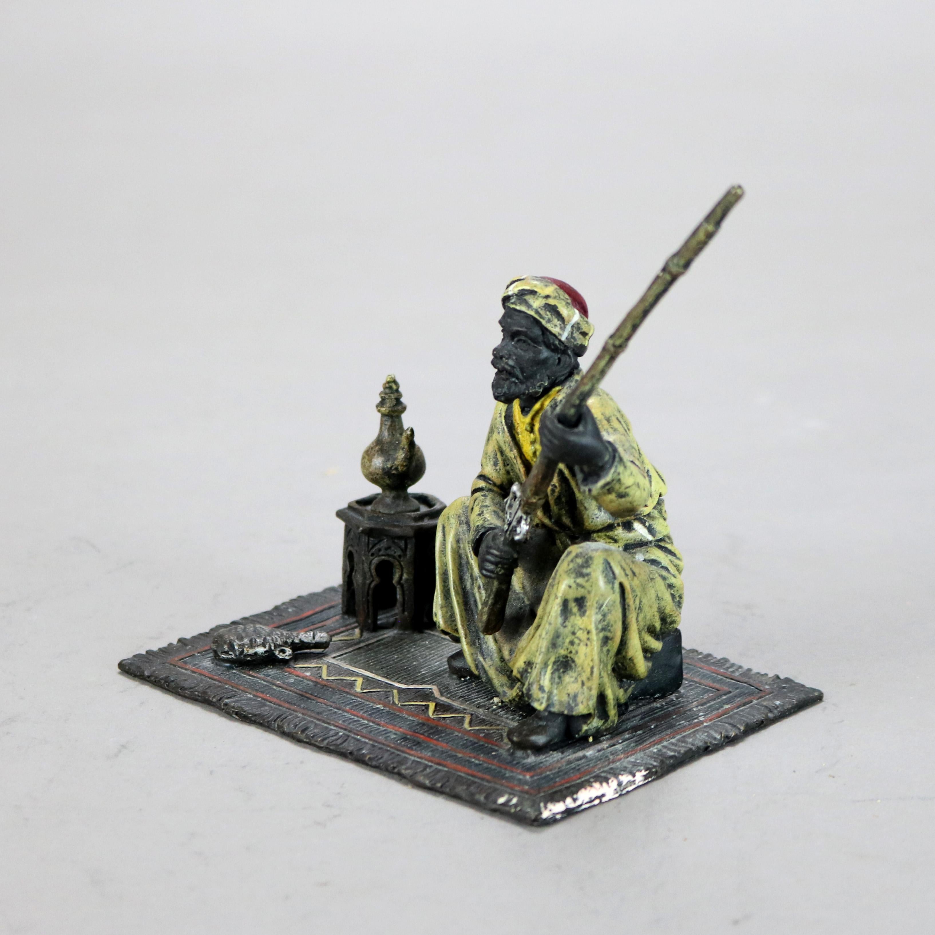 MANGREB  Signed Bergnam Cold Painted Bronzed Persian Figure with Rifle C1920 For Sale 1