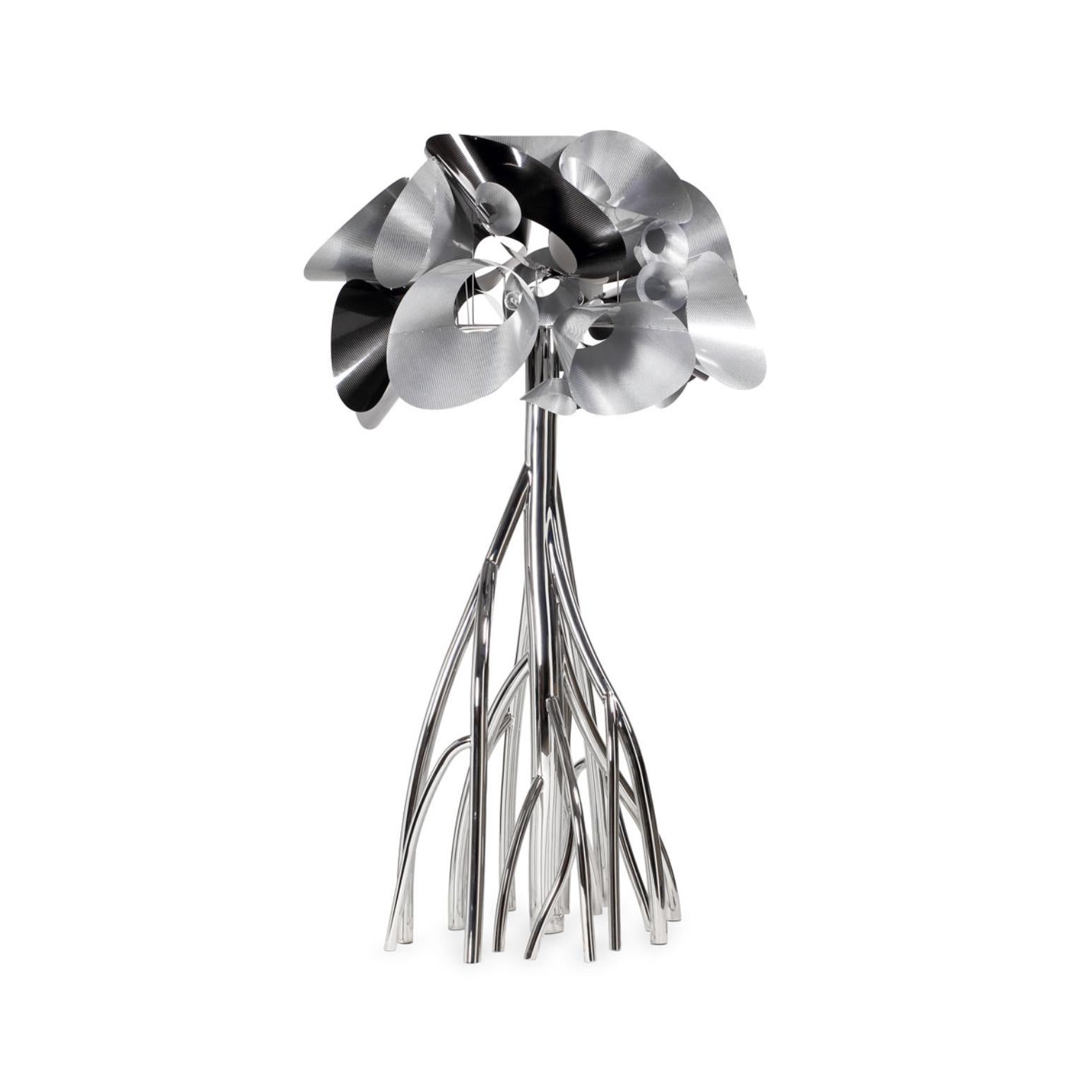 Lampada da terra Mangrovia EM in alluminio galvanizzato oro di Barberini & Gunnell in vendita 2