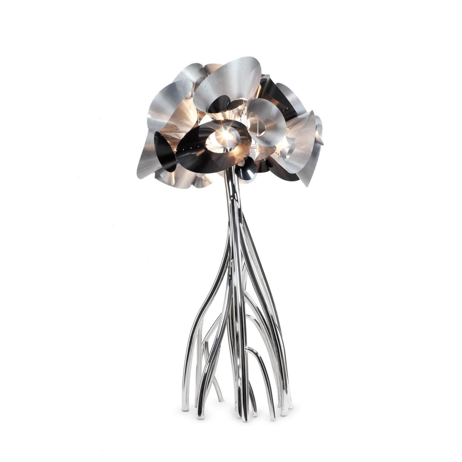 Lampada da terra Mangrovia EM in alluminio galvanizzato oro di Barberini & Gunnell in vendita 3