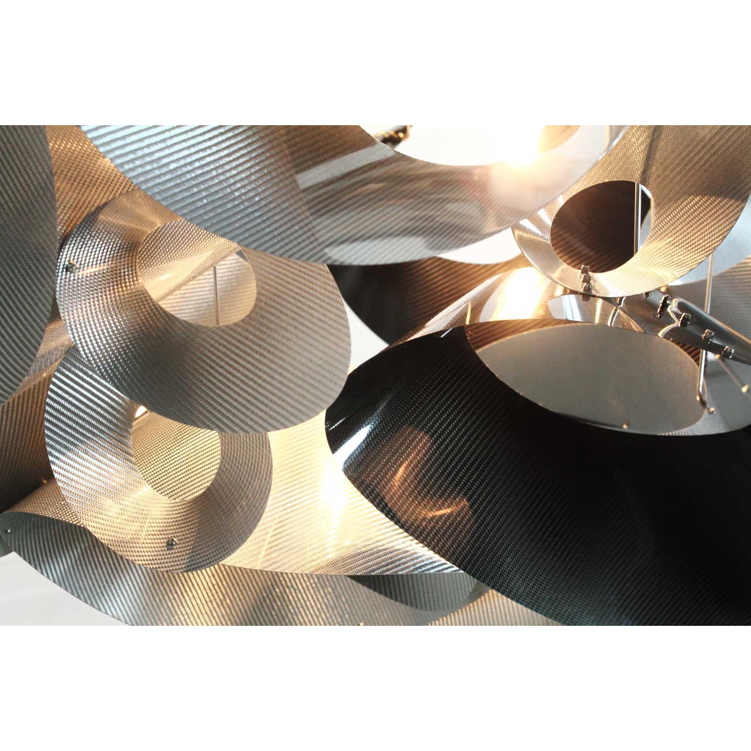 Postmoderno Lampada da terra Mangrovia EM in acciaio inox e alluminio di Barberini & Gunnell in vendita