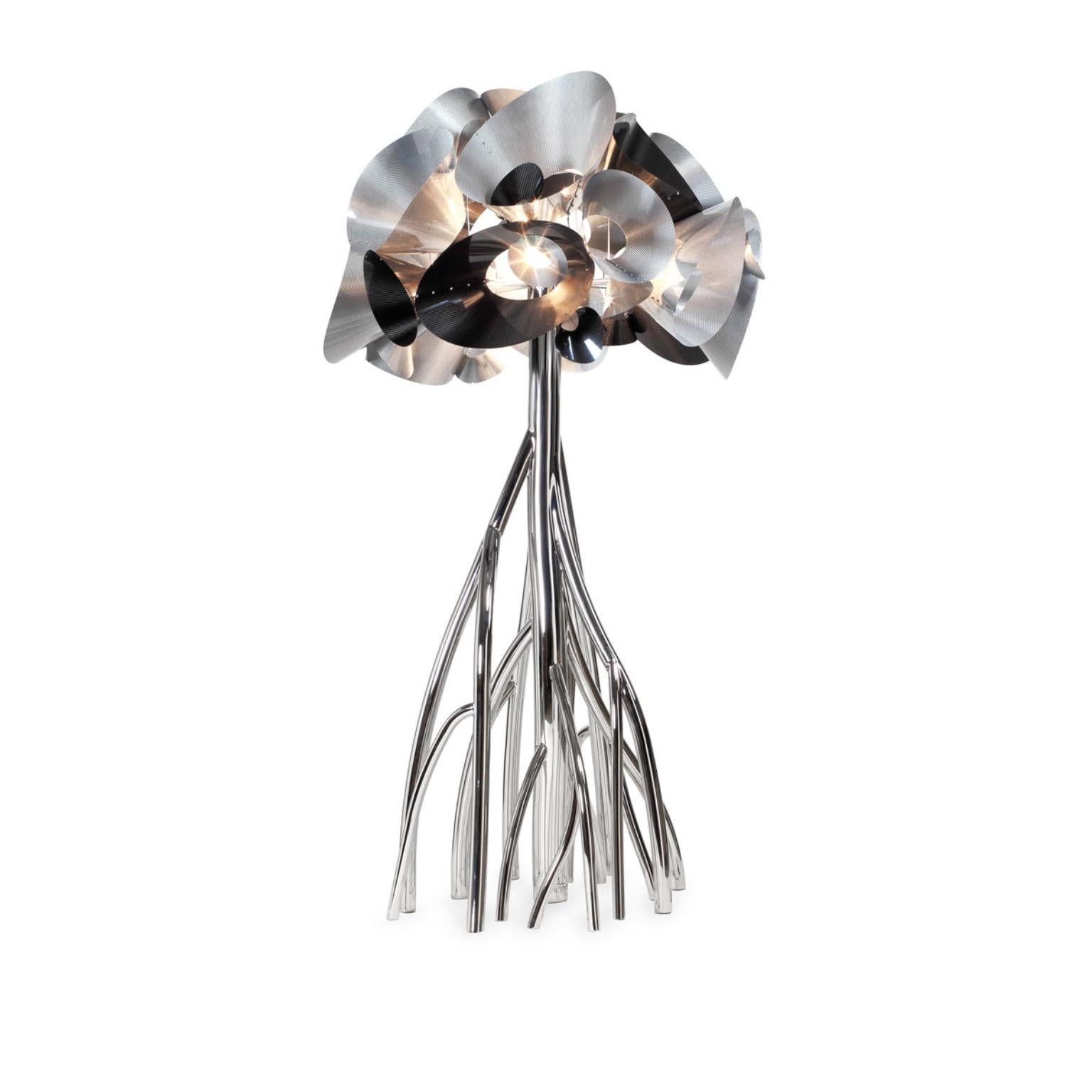 Lampada da terra Mangrovia EM in acciaio inox e alluminio di Barberini & Gunnell in vendita 1