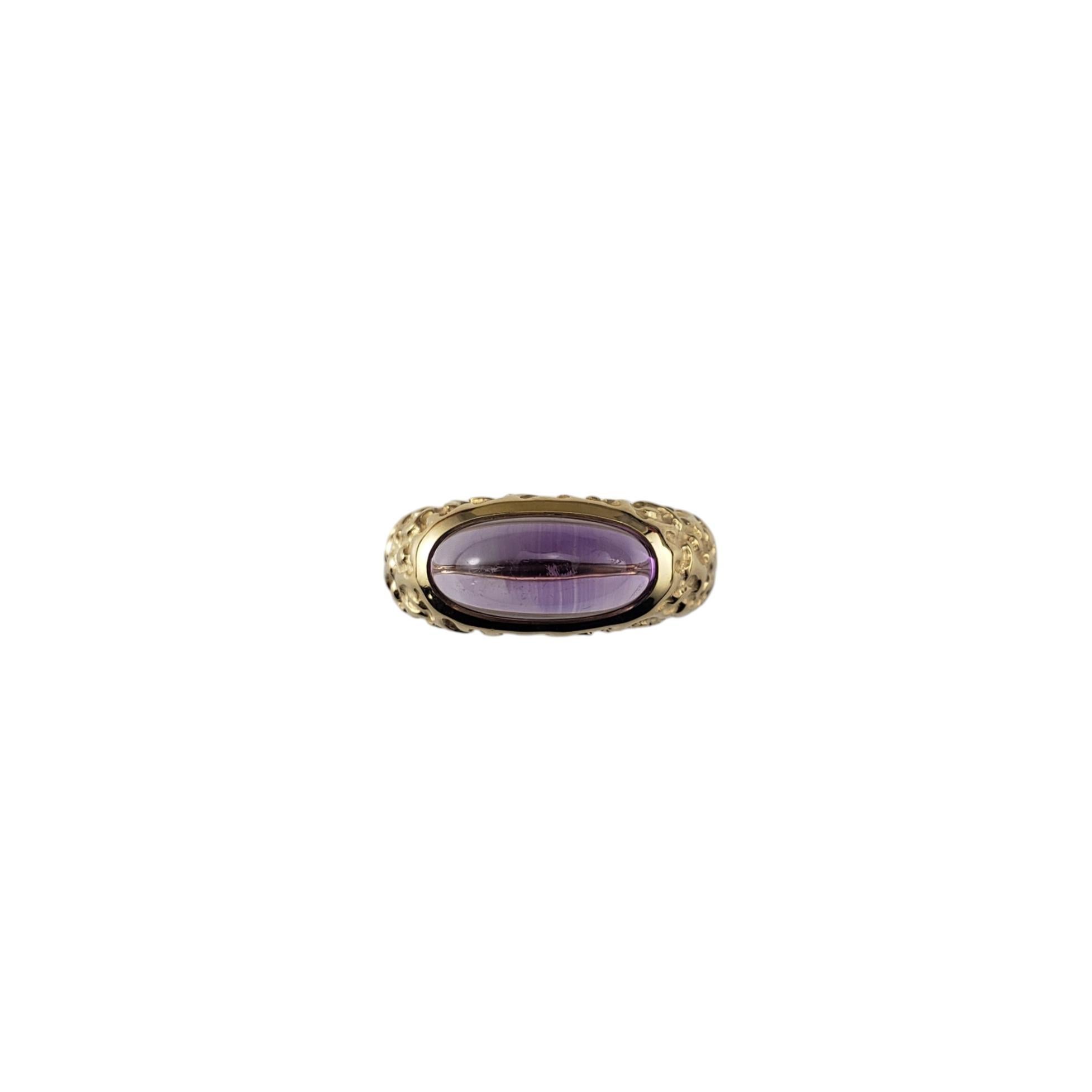 Manhattan 18 Karat Yellow Gold and Cabochon Amethyst Ring Size 6.5 #20791