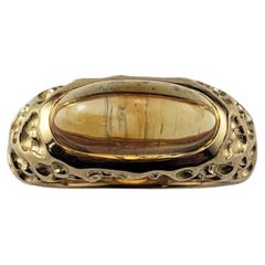 Manhattan 18 Karat Yellow Gold and Cabochon Citrine Ring Size 6.5 #20790