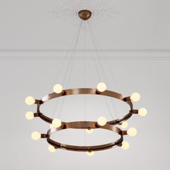 MANHATTAN 2-TIER Chandelier in Bronze, Brownstone Boys x Blueprint Lighting