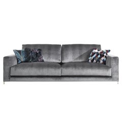 Sofá Manhattan Siglo XXI en tela gris by Roberto Cavalli Home Interiors