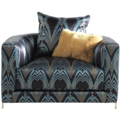 21st Century Manhattan Armchair in Fabric by Roberto Cavalli Home Interiors