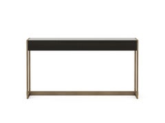 Modern Manhattan Console made with Oak, Brass, Handmade by Stylish Club