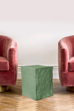 Table d'appoint/ tabouret Manhattan Cube, Vert, Européen, 21ème siècle par Margit Wittig