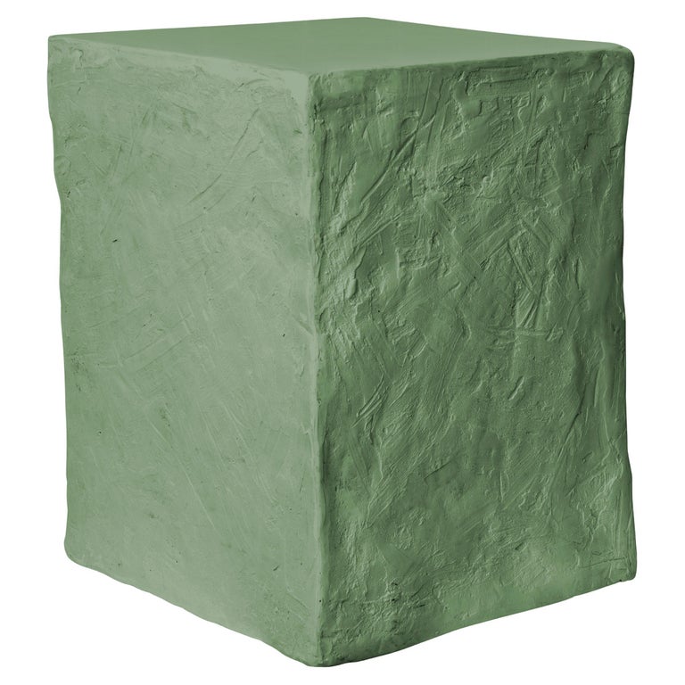 Manhattan Cube Side Table/ Stool, Green, European, 21st Century by Margit Wittig For Sale