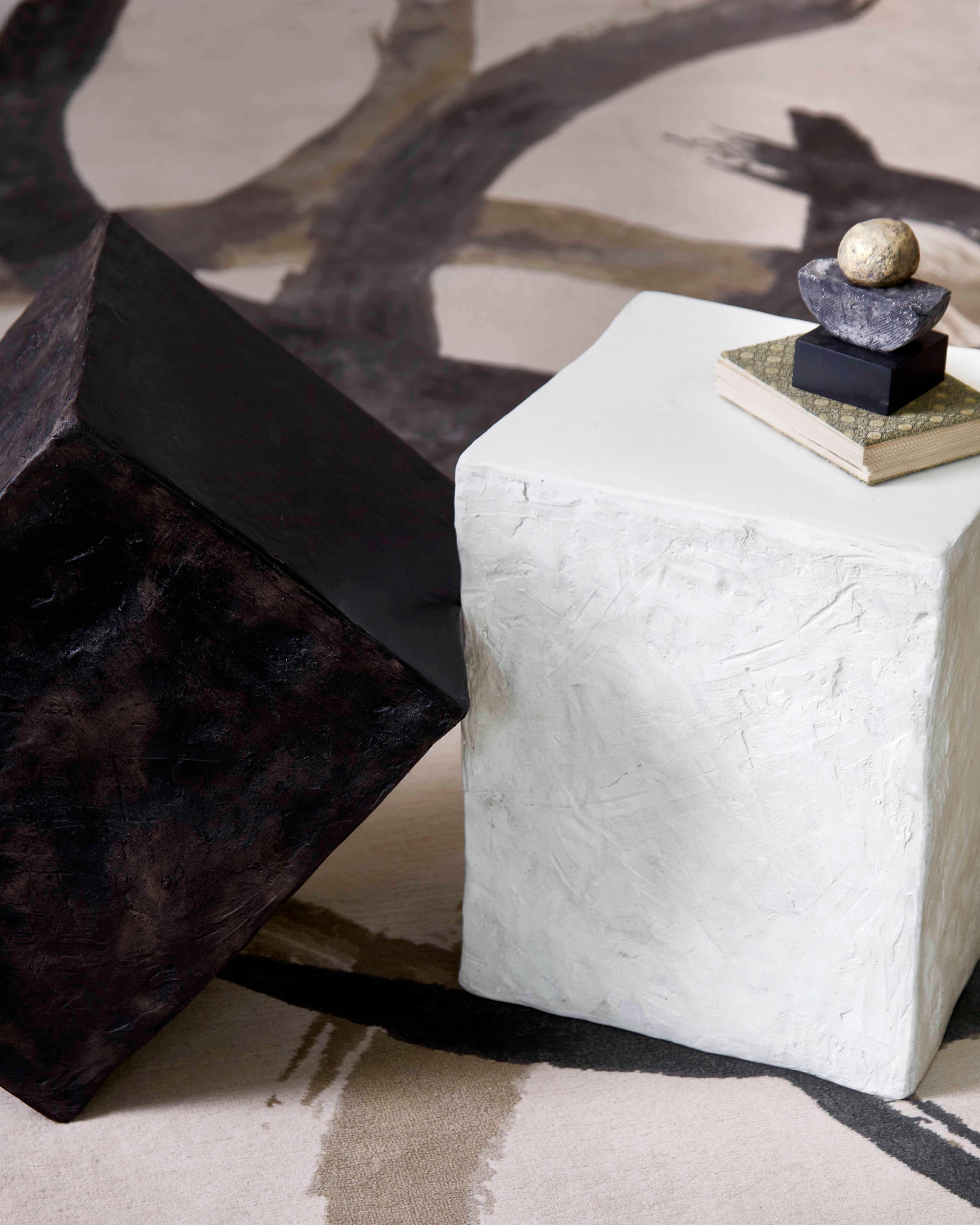 Cast Manhattan Cube Side Table/ Stool, Grey, 21st Century by Margit Wittig For Sale