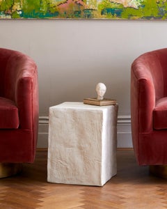 Table d'appoint/ tabouret Manhattan Cube, blanc, européen, 21e siècle par Margit Wittig