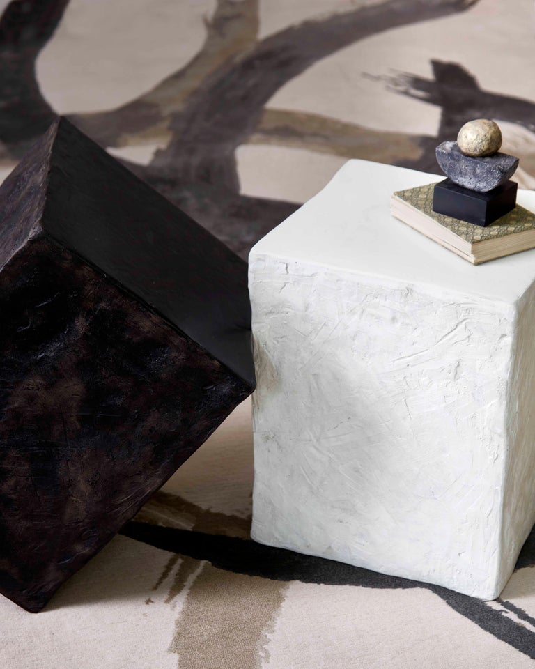Modern Manhattan Cube Side Table/ Stool, white, European, 21st Century by Margit Wittig For Sale