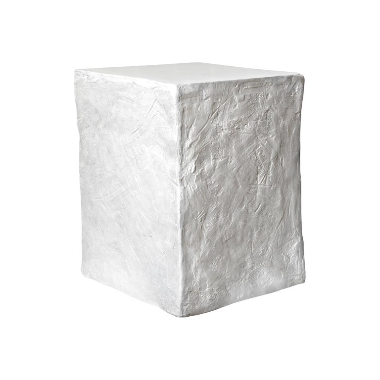 Manhattan Cube Side Table/ Stool, white, European, 21st Century by Margit Wittig For Sale