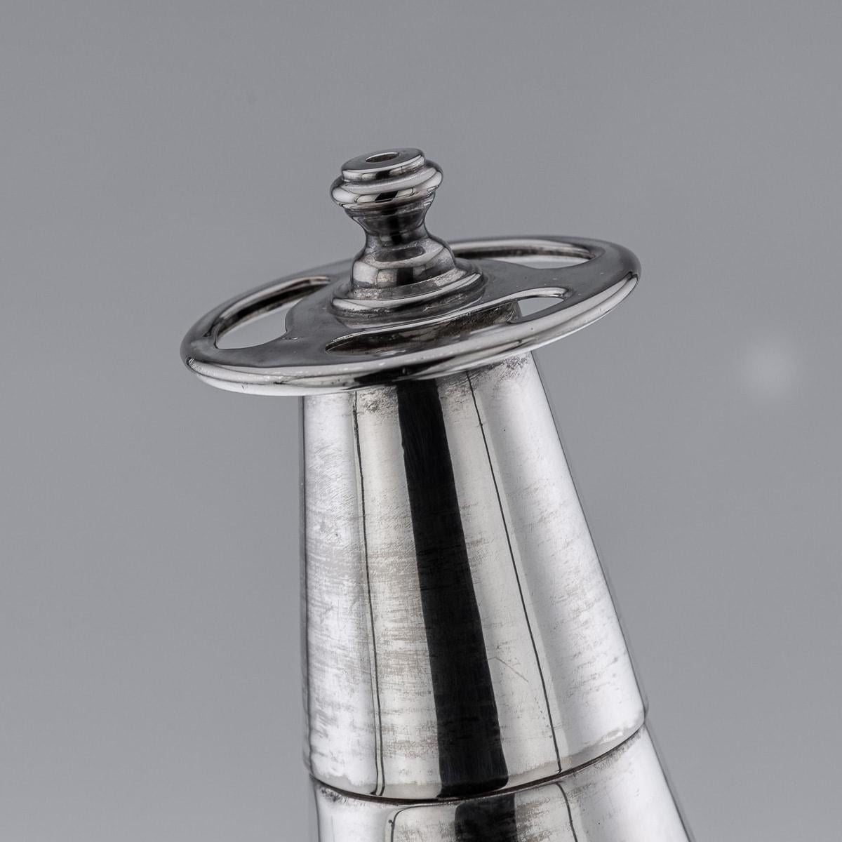 Manhattan Fire Extinguisher Silver Plated Cocktail Shaker c.1940 5