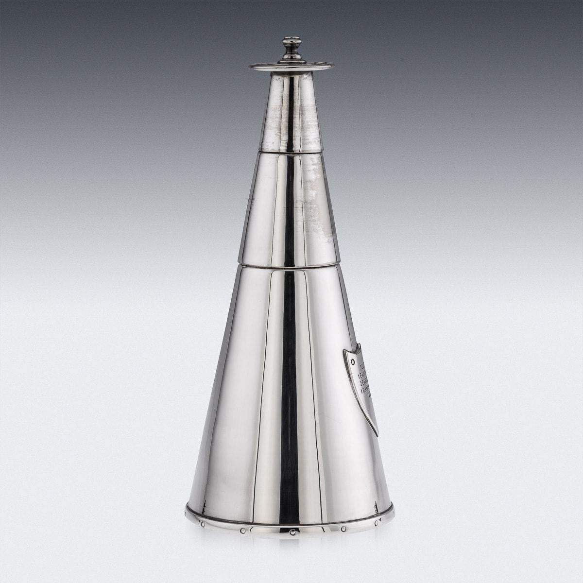 Mid-20th Century Manhattan Fire Extinguisher Silver Plated Cocktail Shaker c.1940