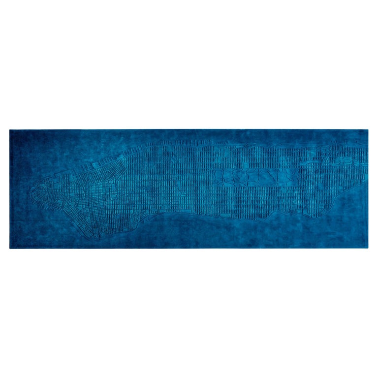 MANHATTAN RUG Hand Knotted Wool and Silk Yarn Heirloom Grade For