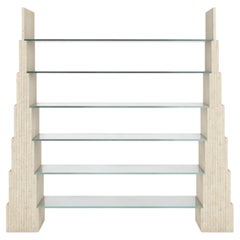 Manhattan Italian Travertine Marble Shelve Design Contemporary Collectible Spain