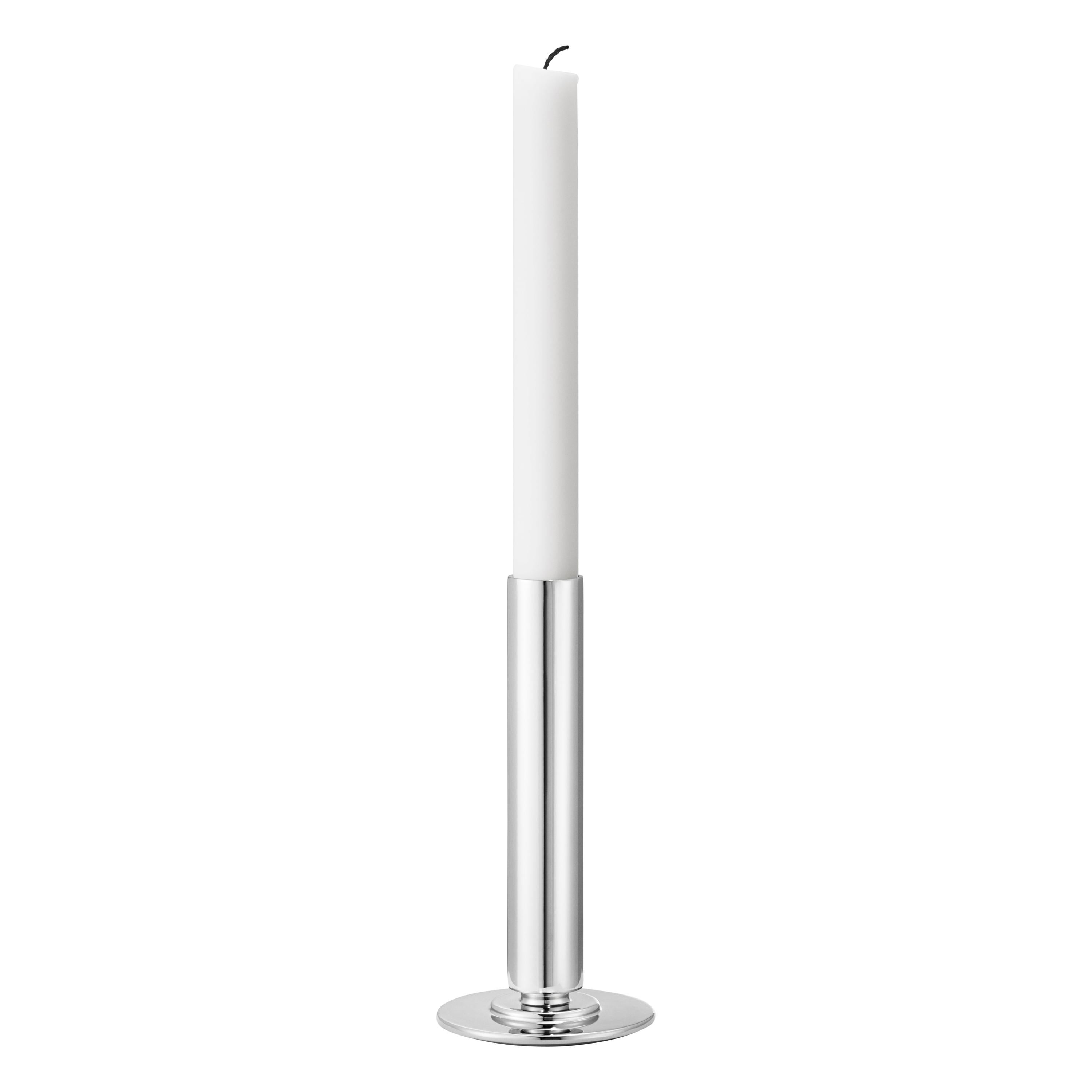 Manhattan Large Candleholder in Stainless Steel by Georg Jensen For Sale