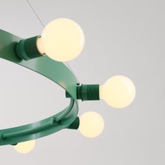 MANHATTAN - LARGE Chandelier in Green Enamel by Blueprint Lighting