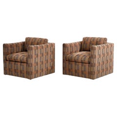Manhattan Lounge Chairs Bauhaus Fabric, Dunbar 1980