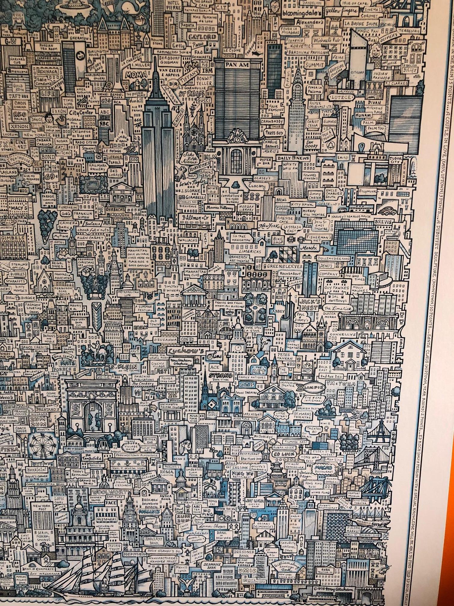Paper Manhattan, Poster on Board by Tony Graham