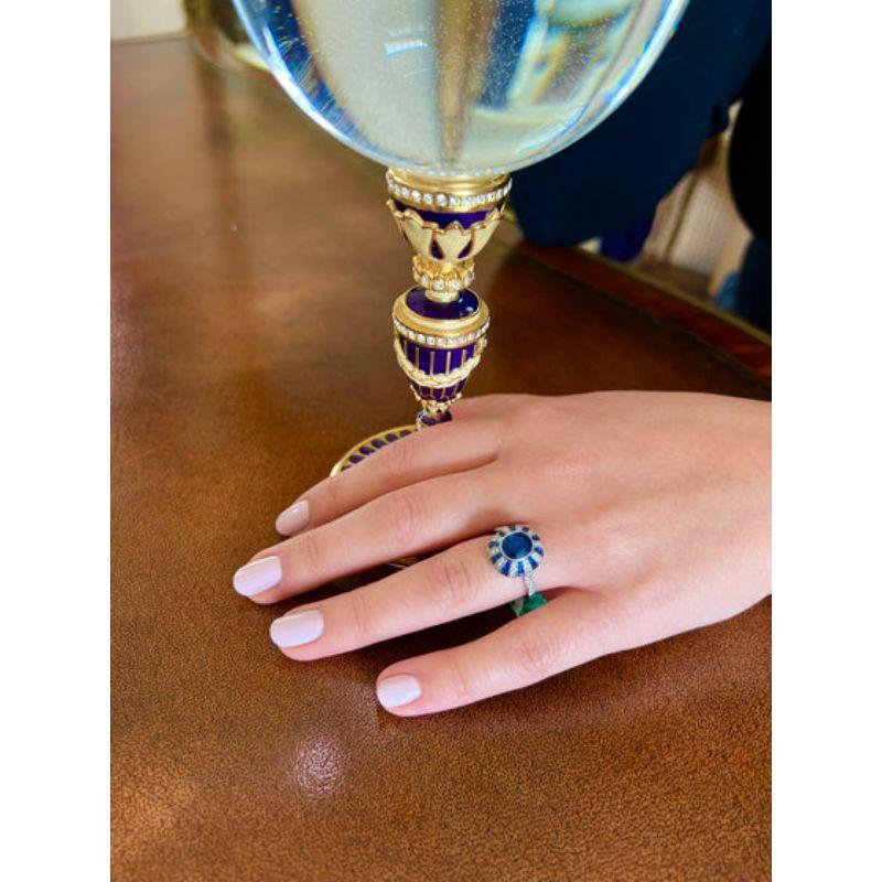 Women's Manhattan Sapphire and Diamond Ring For Sale