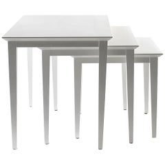 Manhattan Nesting Tables with White Lacquer Finish