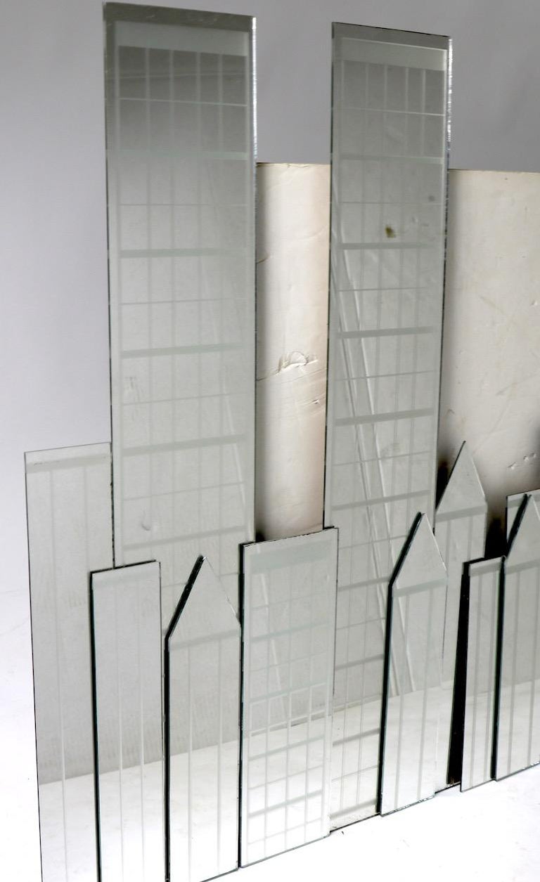 Manhattan Skyline Mirror by Mechanical Mirror Company at 1stDibs new