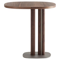 Manhattan Small Asymmetrical Walnut Side Table by Morica design