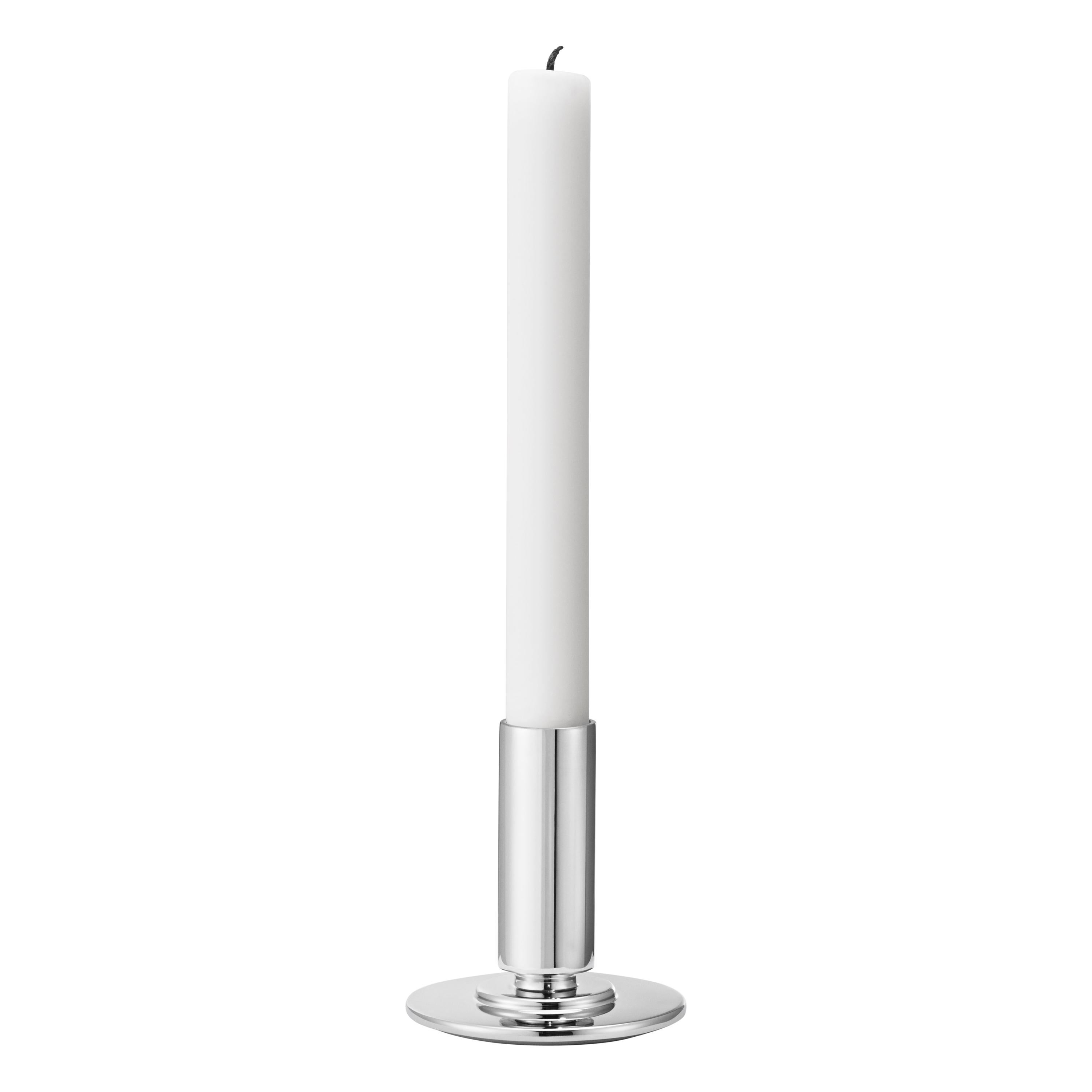 Manhattan Small Candleholder in Stainless Steel by Georg Jensen