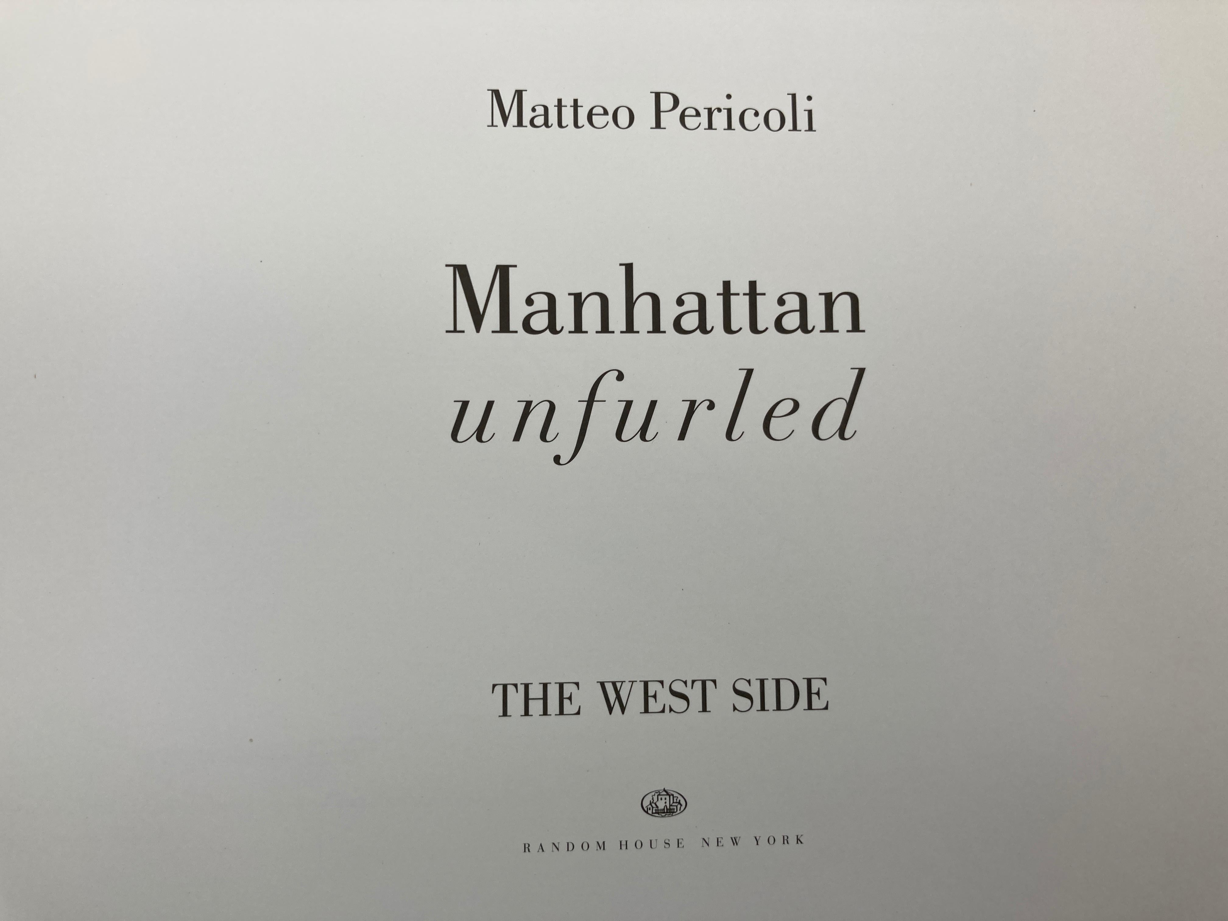 Manhattan Unfurled Book by Matteo Pericoli For Sale 1