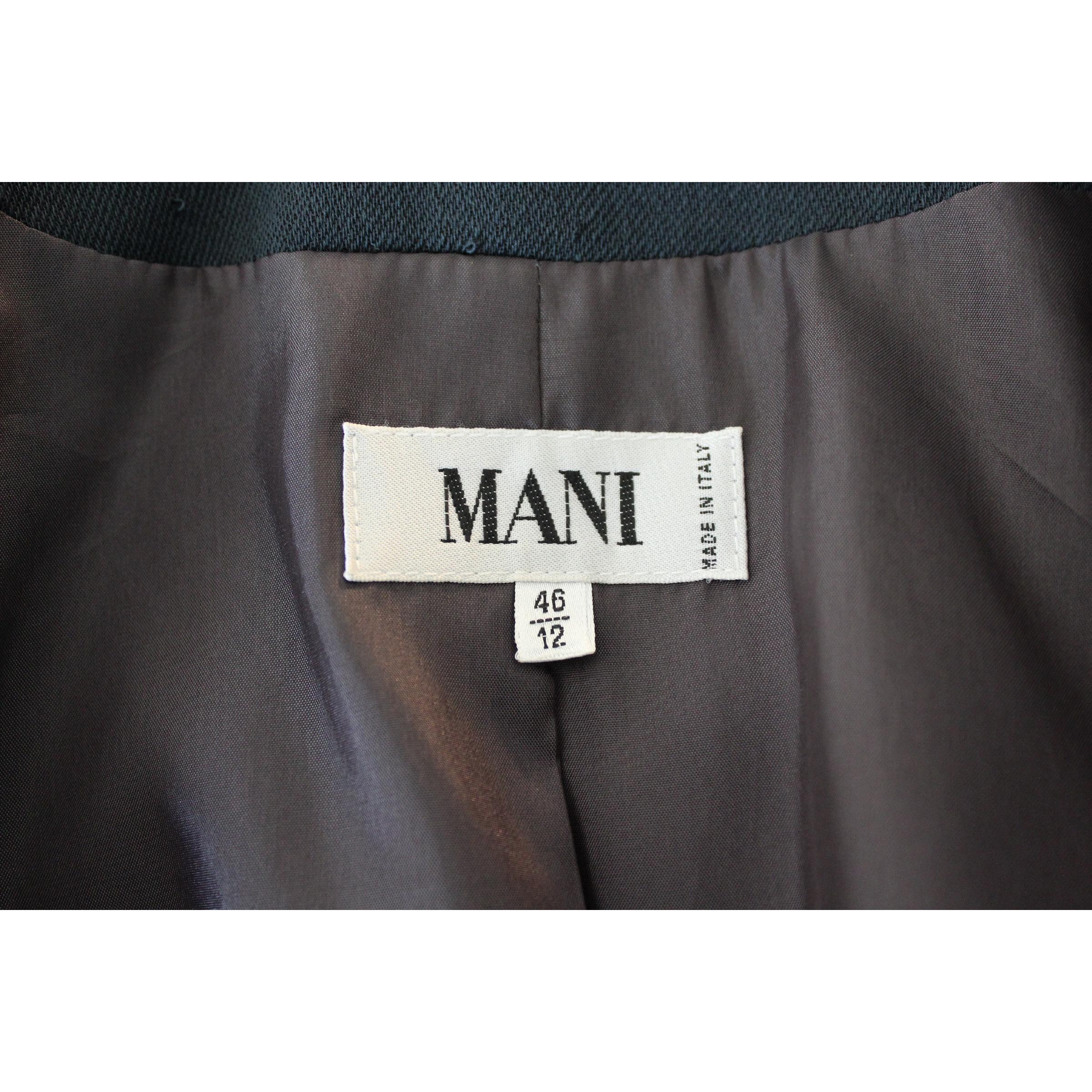 Mani by Armani Grüne Wolle Classic Jacke  im Zustand „Hervorragend“ im Angebot in Brindisi, Bt