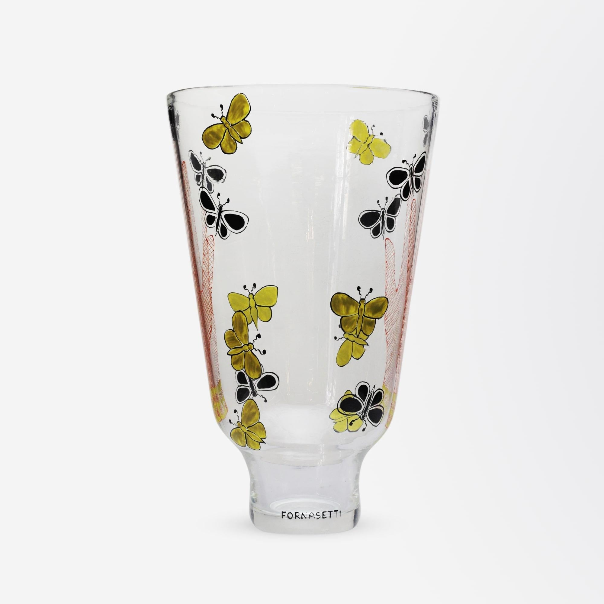 Italian Mani Con Farfalle Vase by Piero Fornasetti For Sale