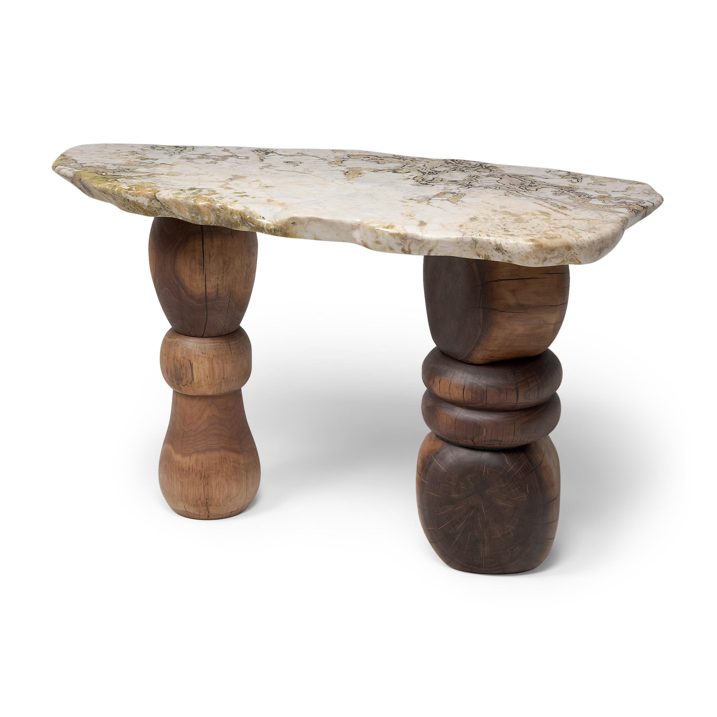 Organic Modern Mani Meditation Stone Console Table
