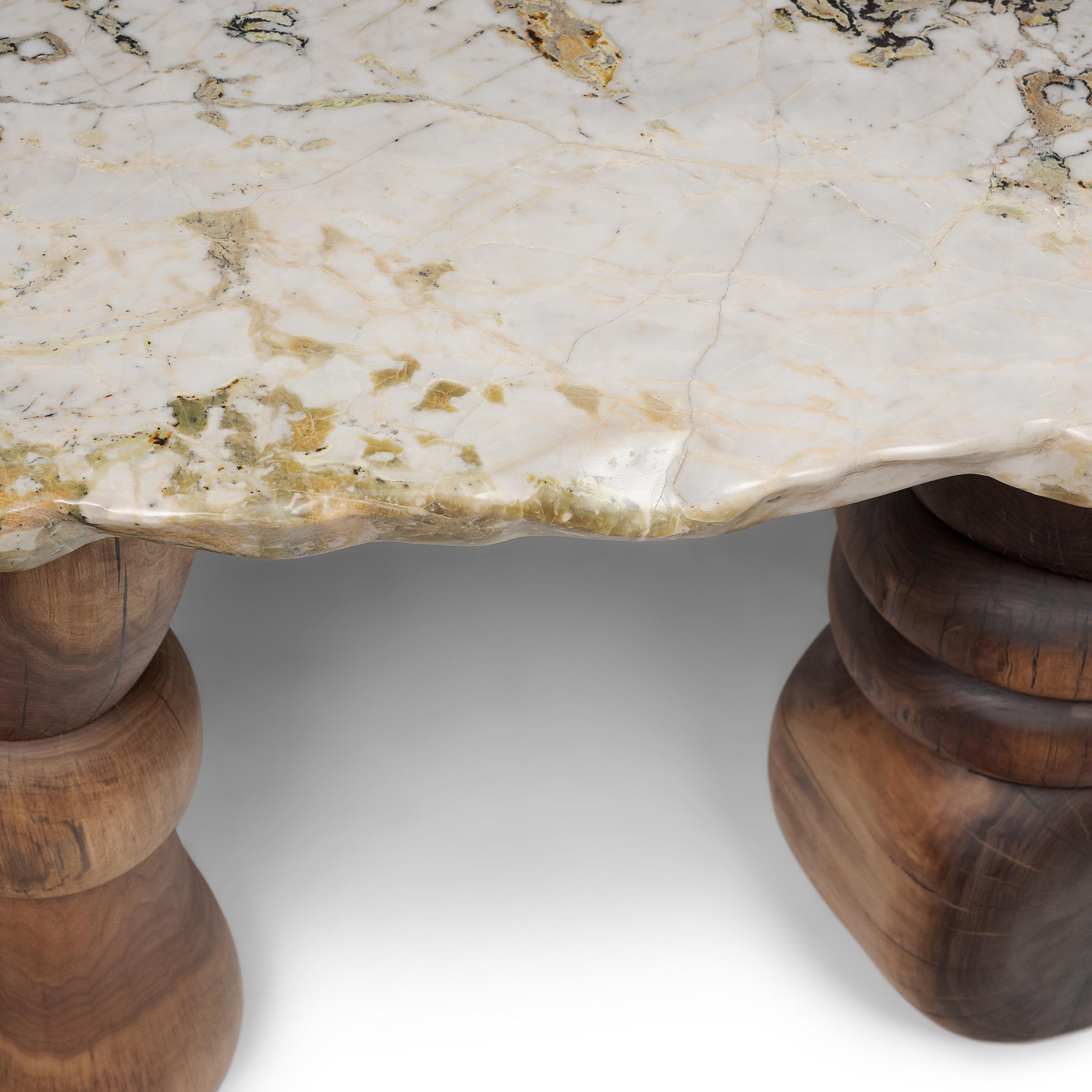 Mani Meditation Stone Console Table In Good Condition In Chicago, IL