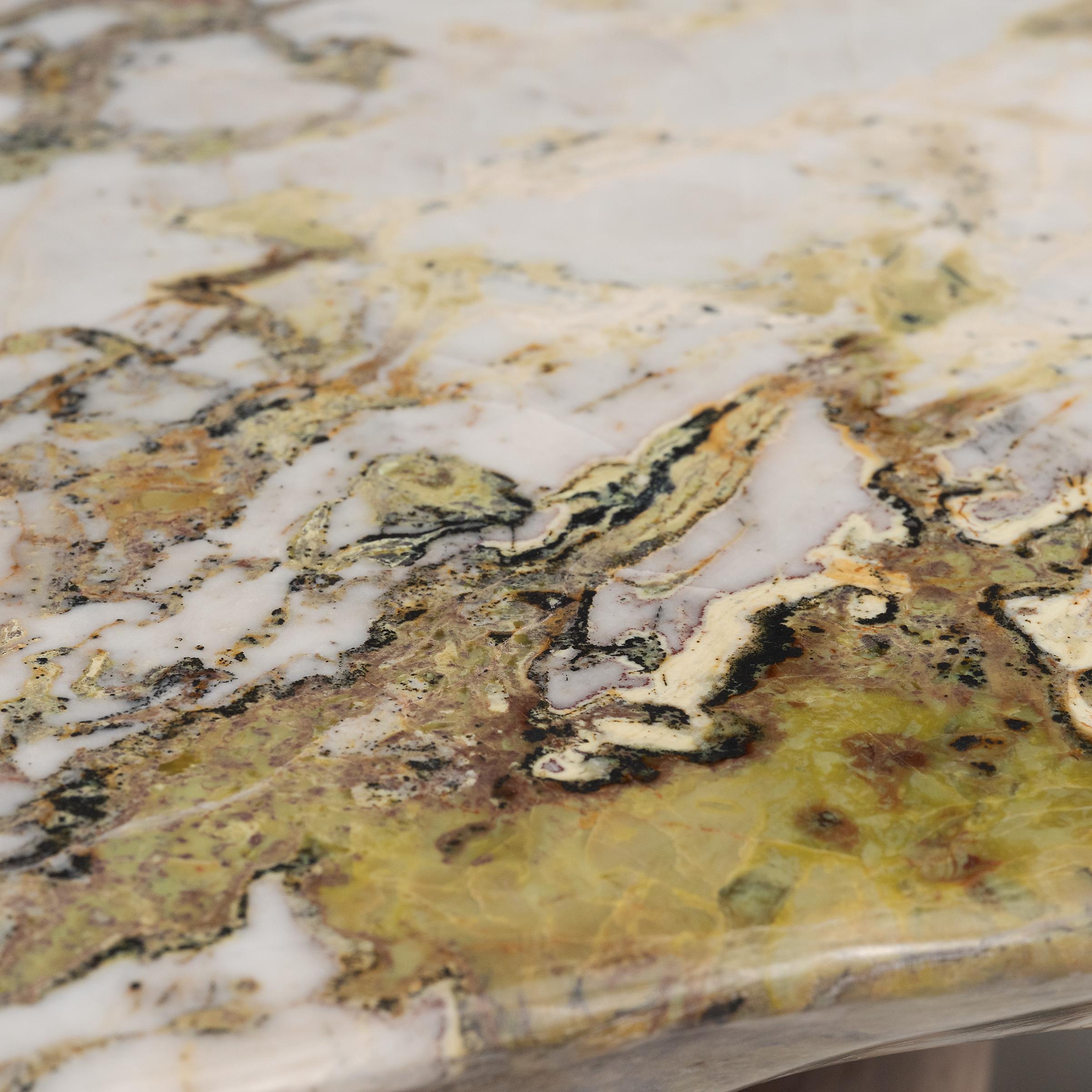Contemporary Mani Meditation Stone Console Table