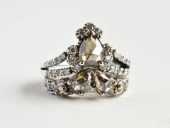 Maniamania Ritual Engagement Ring in 14k Gold with Rose Cut Champagne Diamond